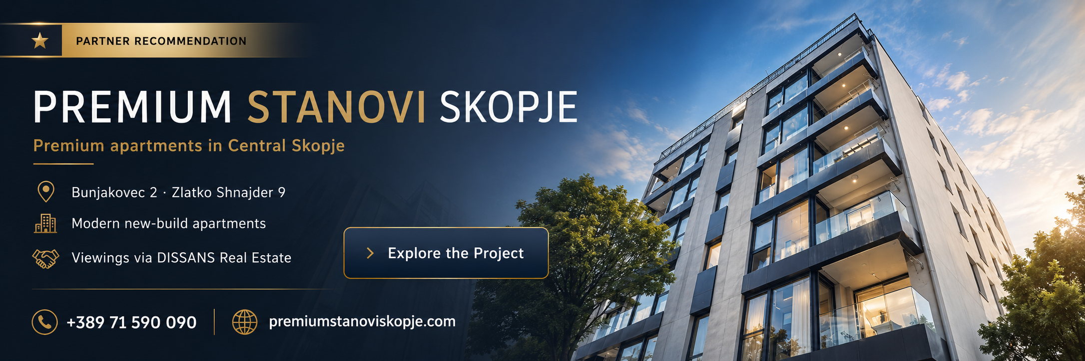 Premium Stanovi Skopje - партнерска препорака за премиум станови во централно Скопје